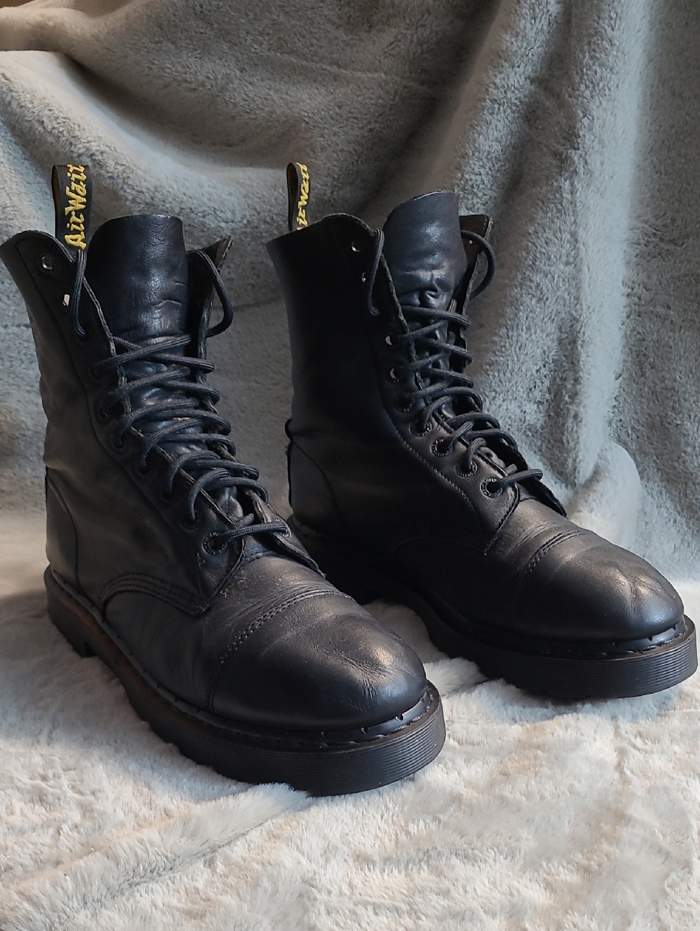 Dr. Martens Leather Combat Moto Boots Mens 12